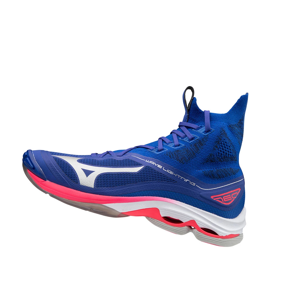 Blue/Pink Silver Mizuno Wave Lightning Neo Men\'s Volleyball Shoes | 201-OVSTFP