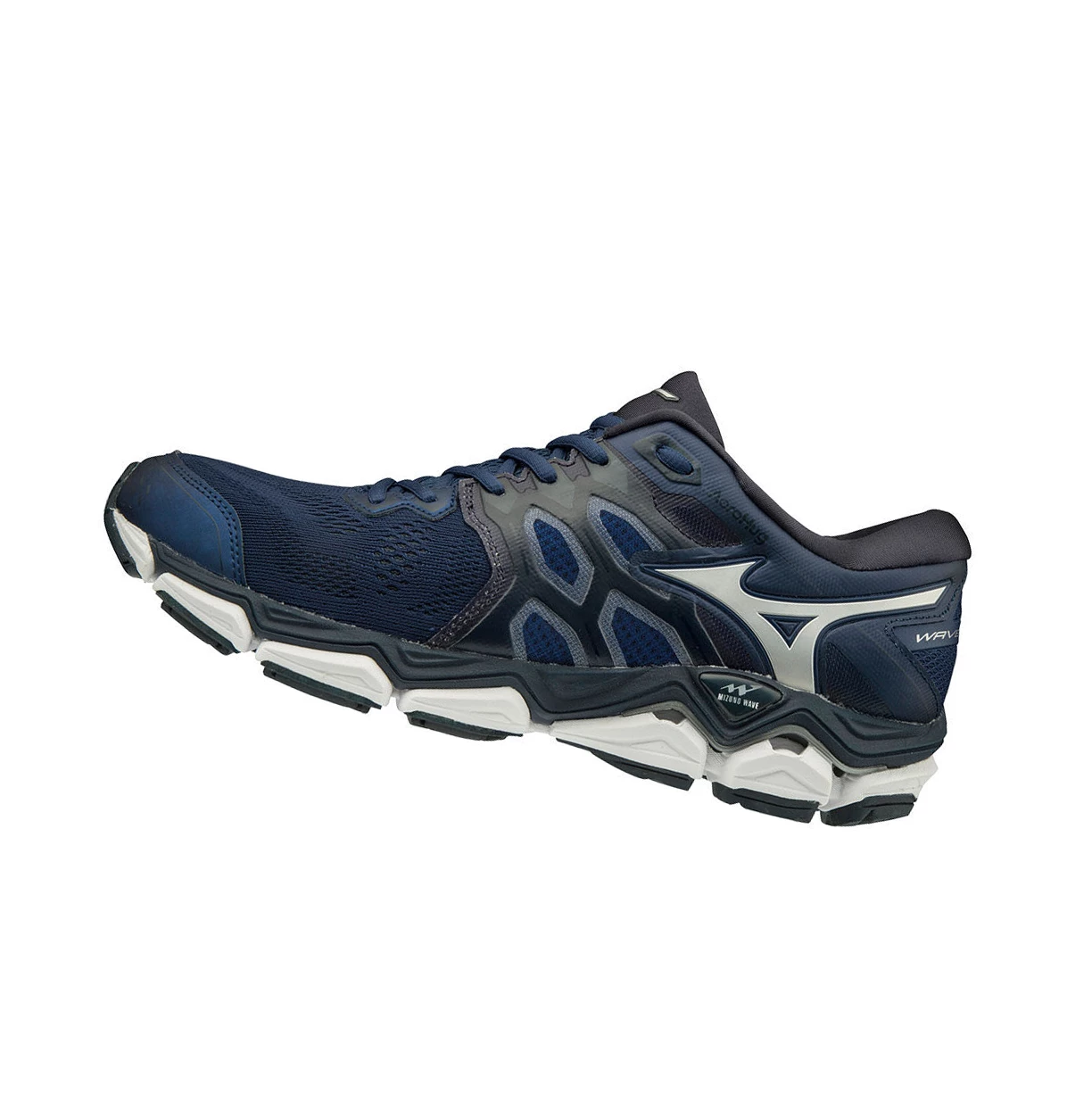 Blue/Silver Mizuno Wave Horizon 3 Men\'s Running Shoes | 896-VOGPTF