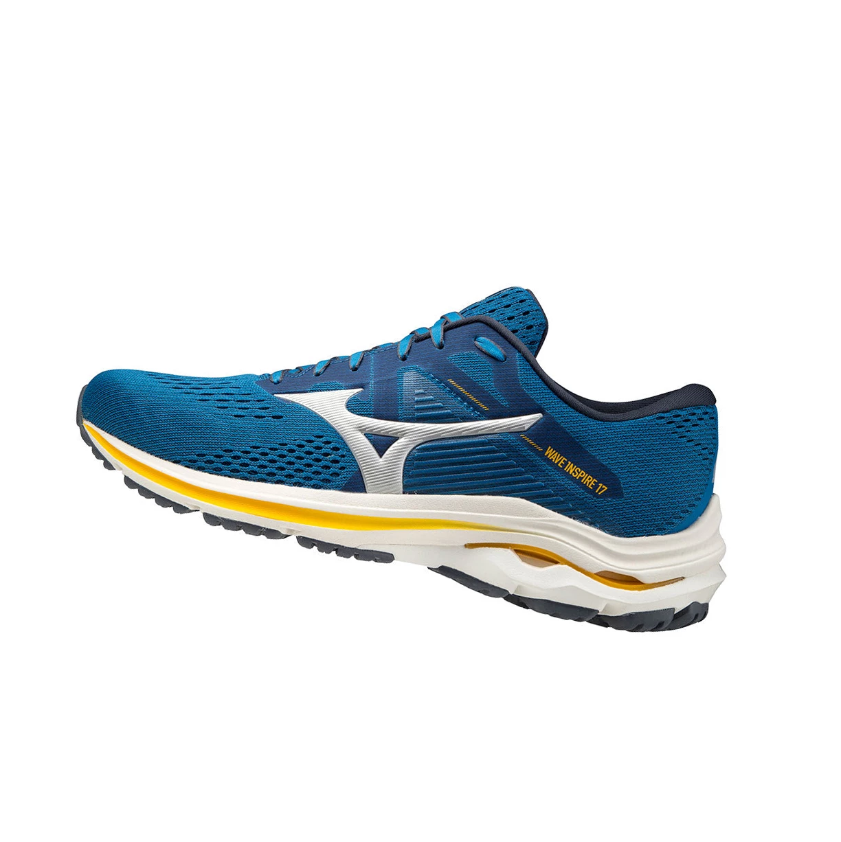 Blue/Silver Mizuno Wave Inspire 17 Men\'s Running Shoes | 274-LRZGVI