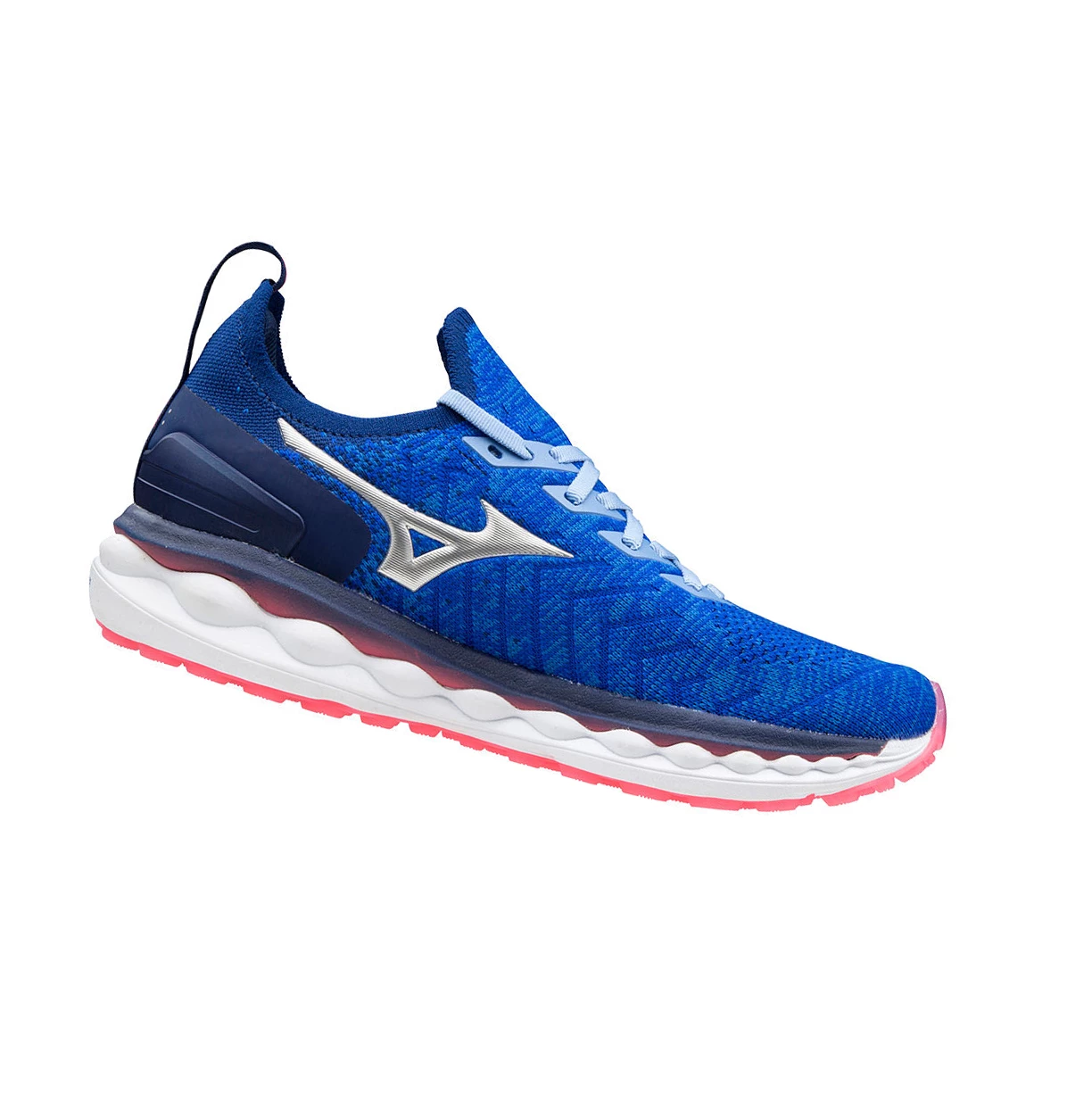 Blue/Silver/Pink Mizuno Wave Sky Neo Women's Running Shoes | 627-ITXWOF