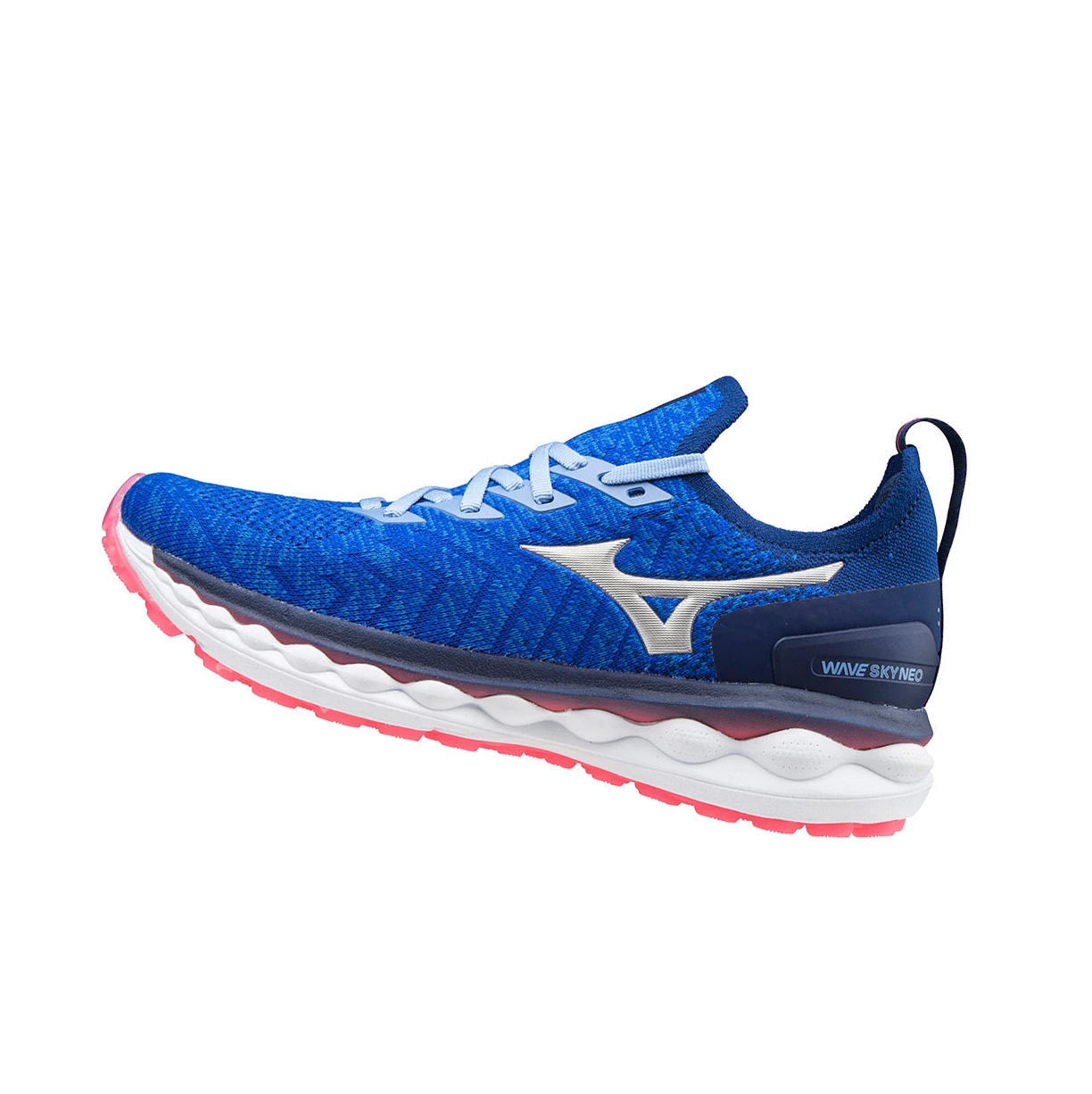 Blue/Silver/Pink Mizuno Wave Sky Neo Women\'s Running Shoes | 627-ITXWOF