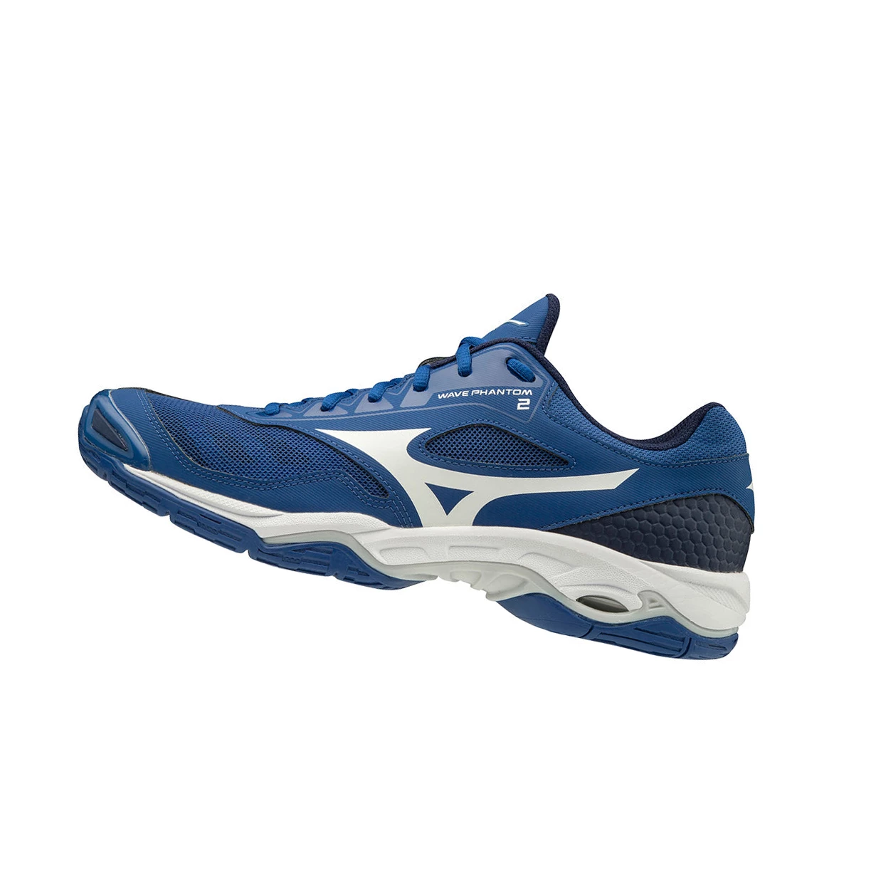 Blue/White/Blue Mizuno Wave Phantom 2 Men\'s Handball Shoes | 107-YJKUGI