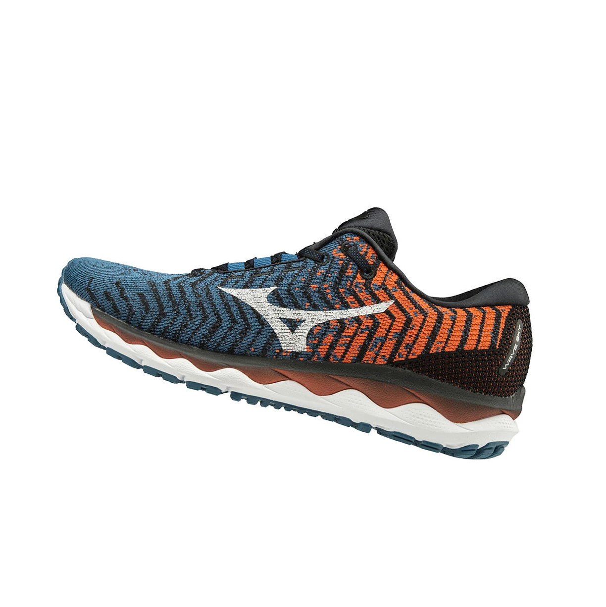 Blue/White/Brown Mizuno Wave Sky Waveknit 3 Men\'s Running Shoes | 475-YGECOK