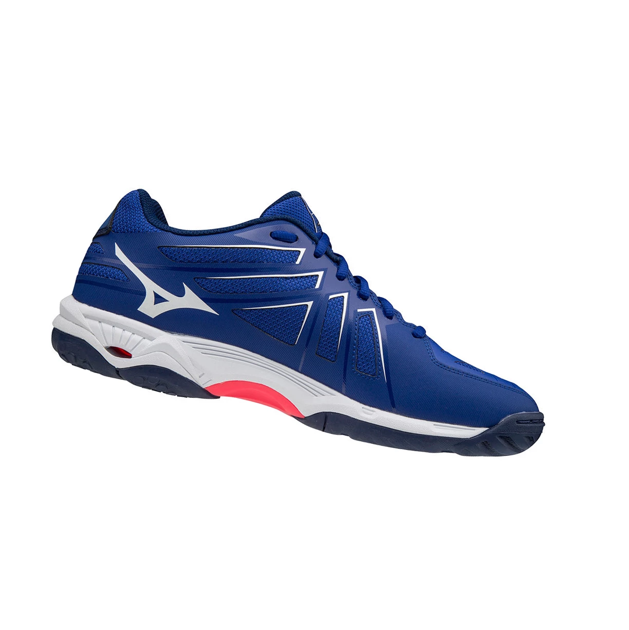 Blue/White/Pink Mizuno Wave Hurricane 3 Men's Volleyball Shoes | 349-DWSBXG