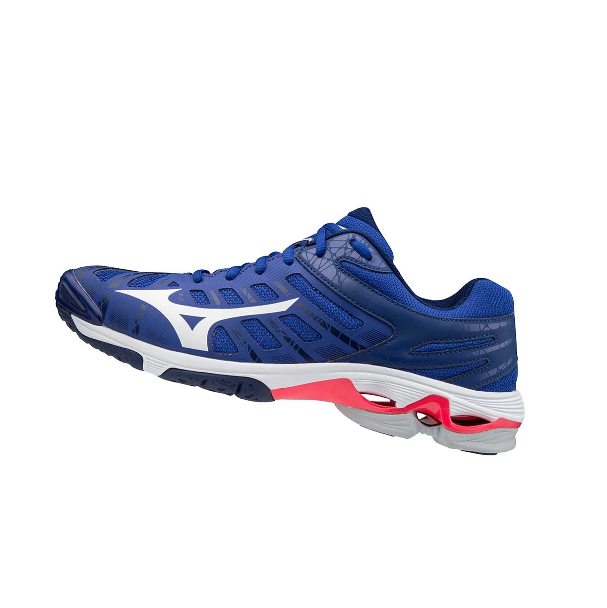 Blue/White/Pink Mizuno Wave Voltage Women\'s Volleyball Shoes | 401-MLVUND