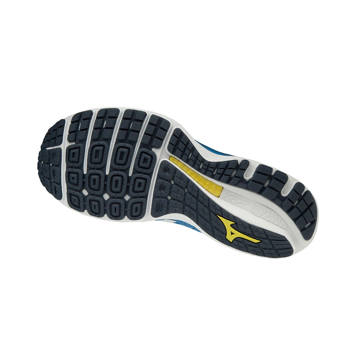 Blue/White/Yellow Mizuno Wave Sky 3 Men's Running Shoes | 091-WETQKB