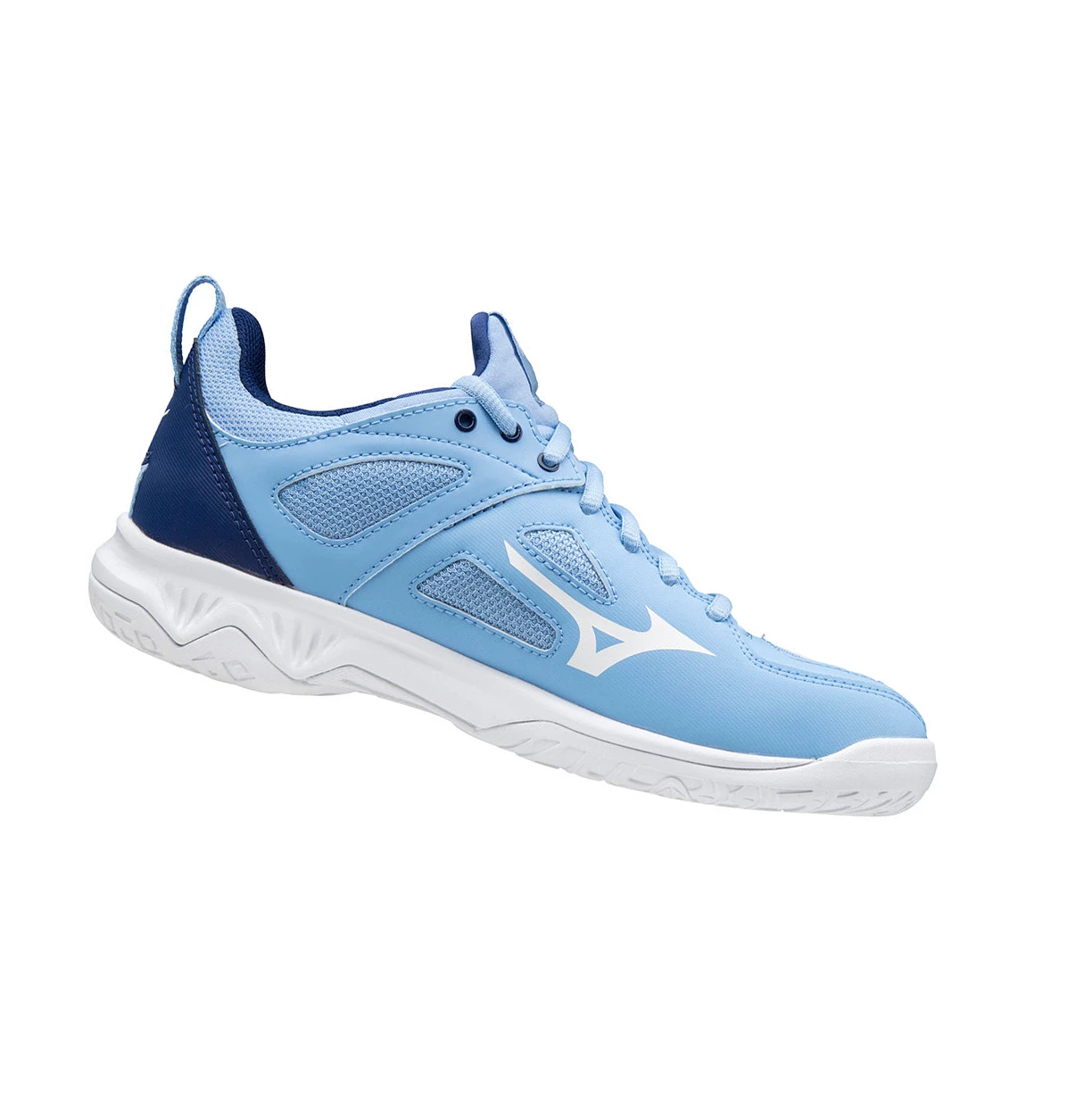 Blue/white Mizuno Ghost Shadow Women's Handball Shoes | 689-UVTZFE