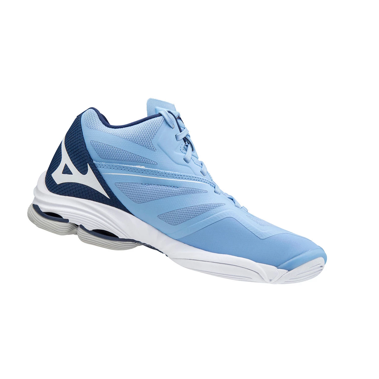 Blue/white Mizuno Wave Lightning Z6 Mid Women's Volleyball Shoes | 021-GXNYSO