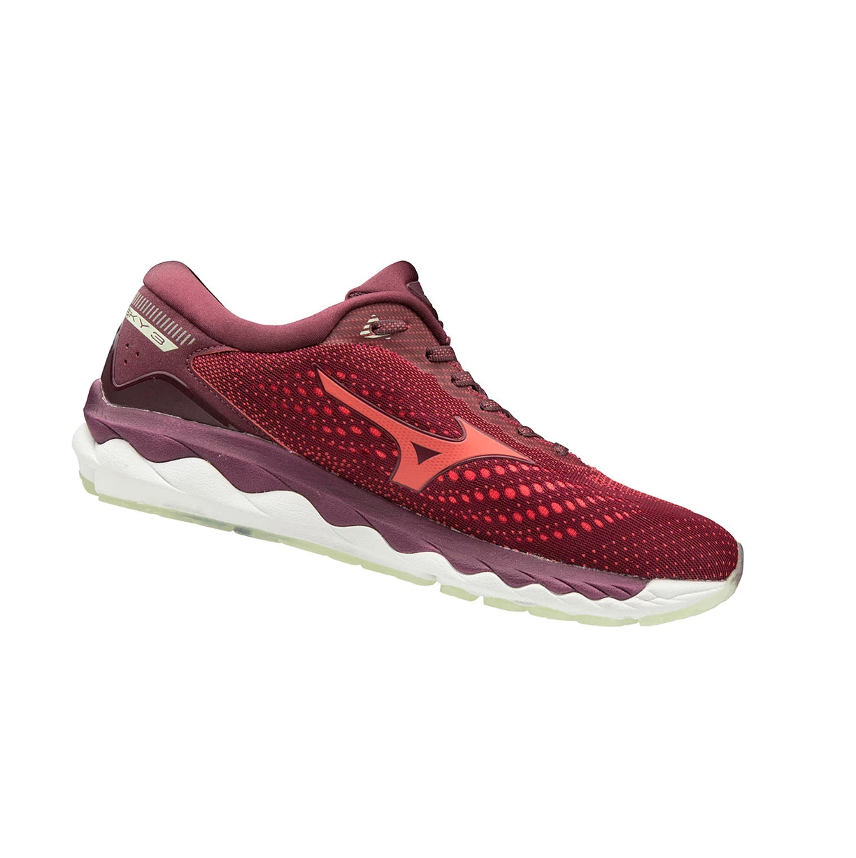 Burgundy Mizuno Wave Sky 3 Women's Running Shoes | 471-IEWSPO