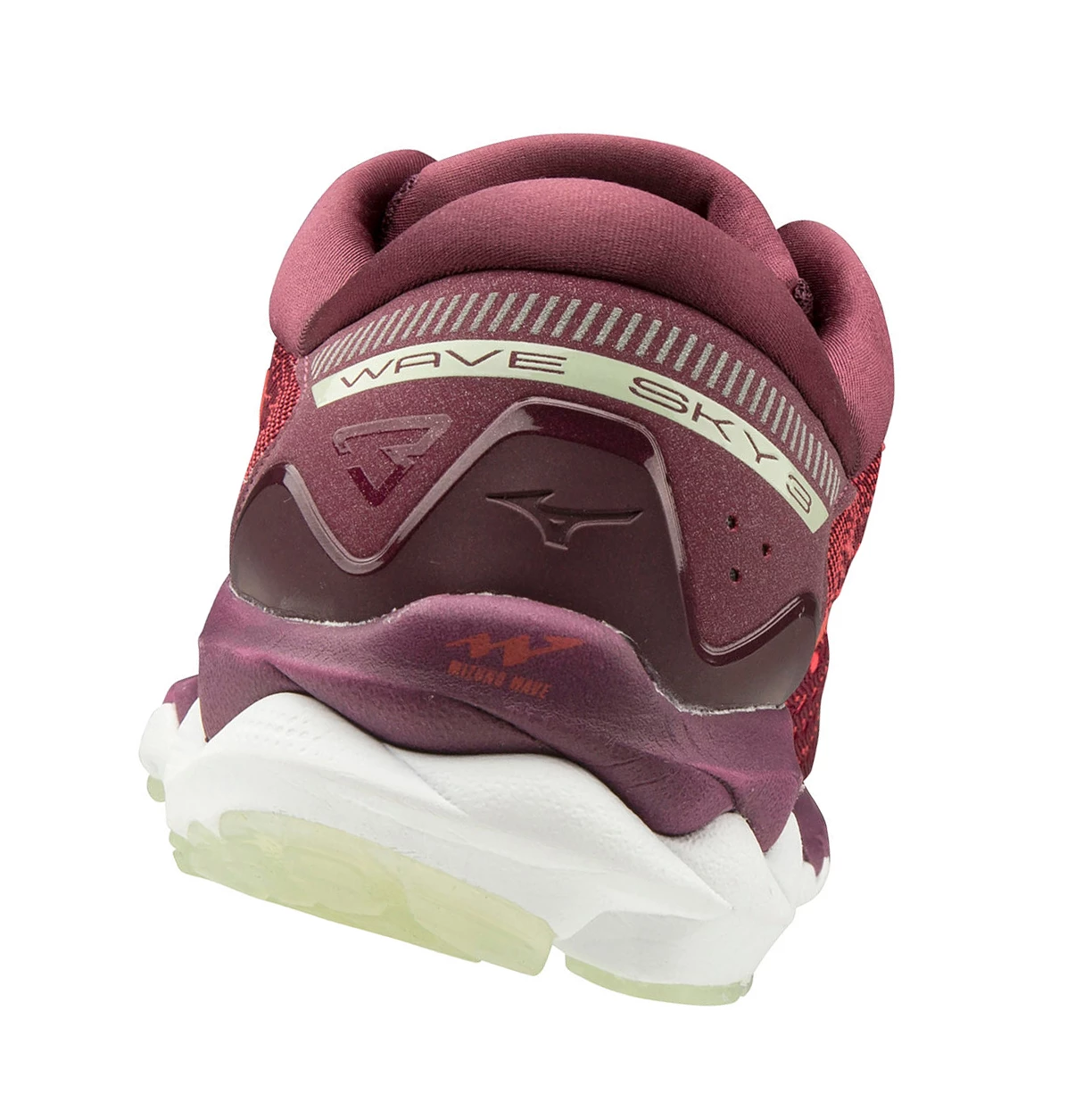 Burgundy Mizuno Wave Sky 3 Women's Running Shoes | 471-IEWSPO