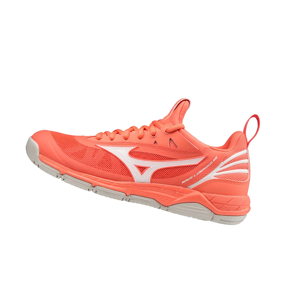 Coral/white Mizuno Wave Luminous Nb Women\'s Netball Shoes | 827-BMRHNP