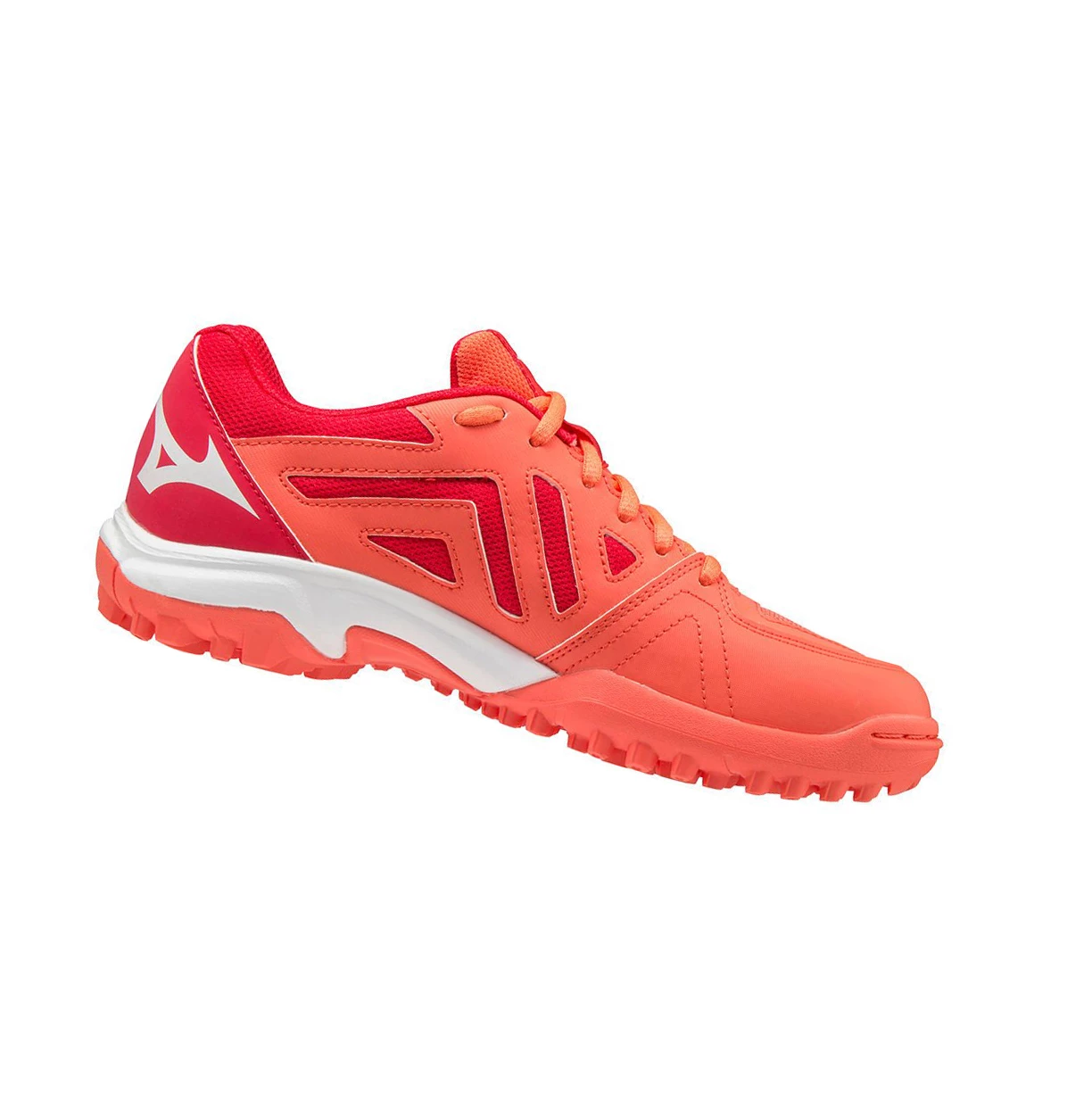 Coral/white Mizuno Wave Lynx Women's Hockey Shoes | 402-CSPZAO