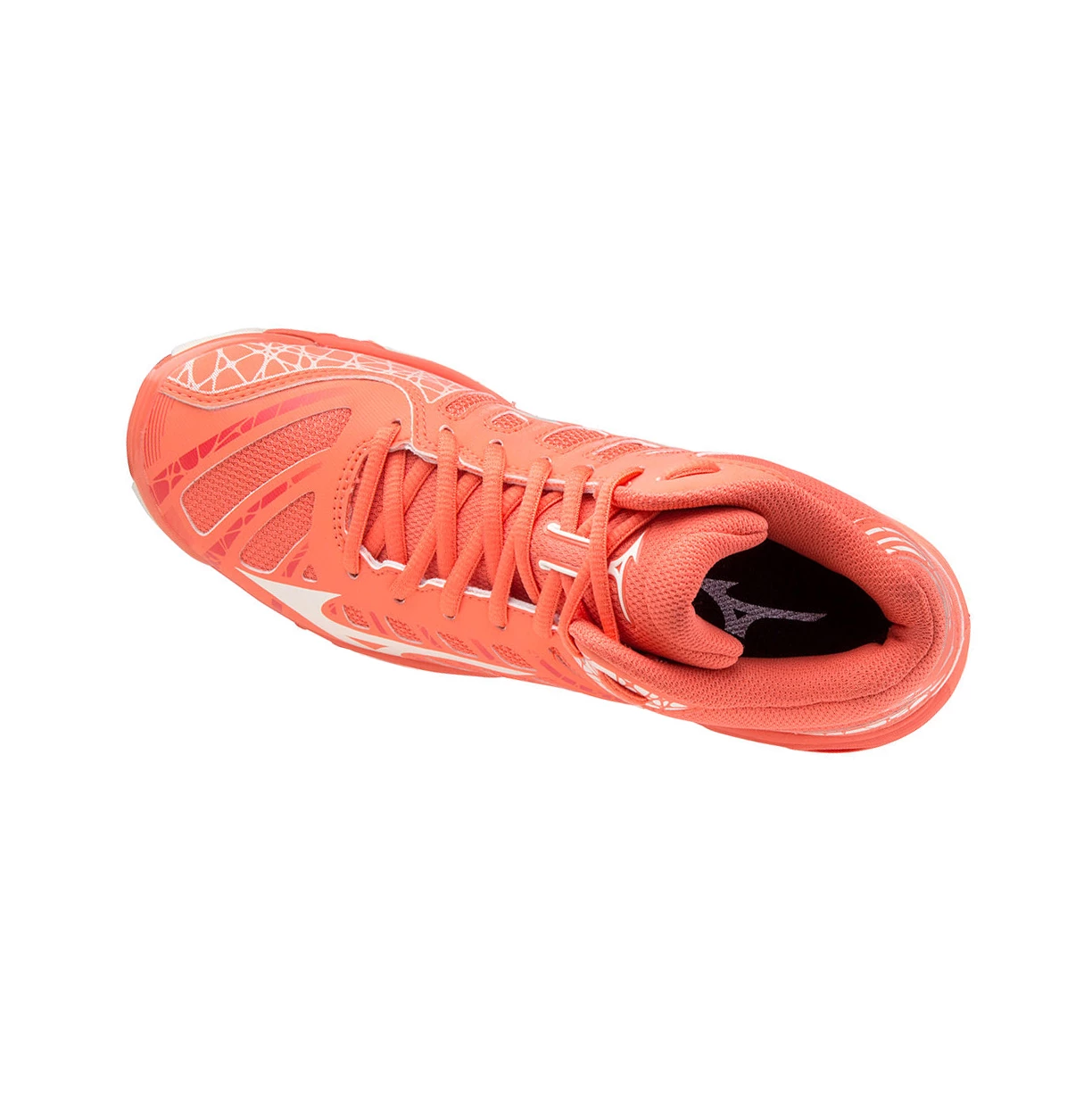 Coral/white Mizuno Wave Voltage Mid Women's Volleyball Shoes | 084-KIVDJA