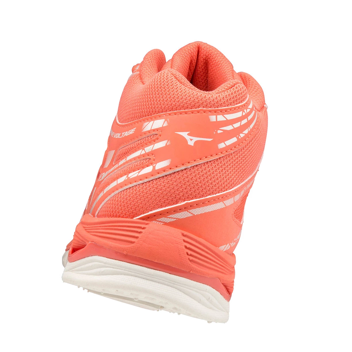 Coral/white Mizuno Wave Voltage Mid Women's Volleyball Shoes | 084-KIVDJA