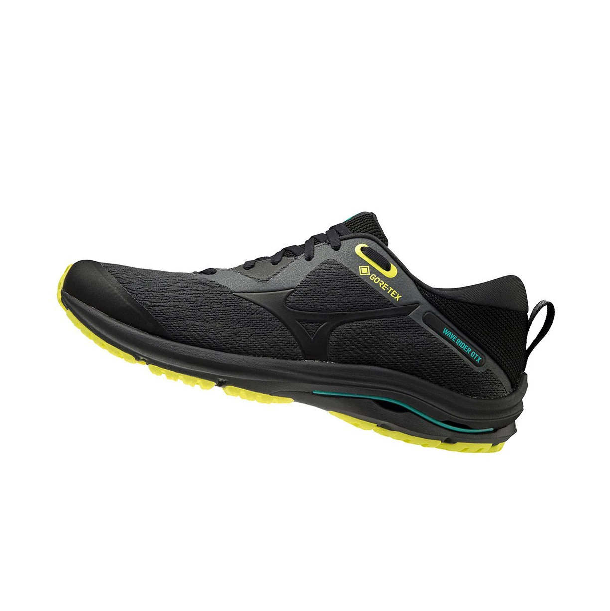 Dark Grey/Black/Yellow Mizuno Wave Rider Gtx 2 Men\'s Trail Running Shoes | 127-OSQVIZ