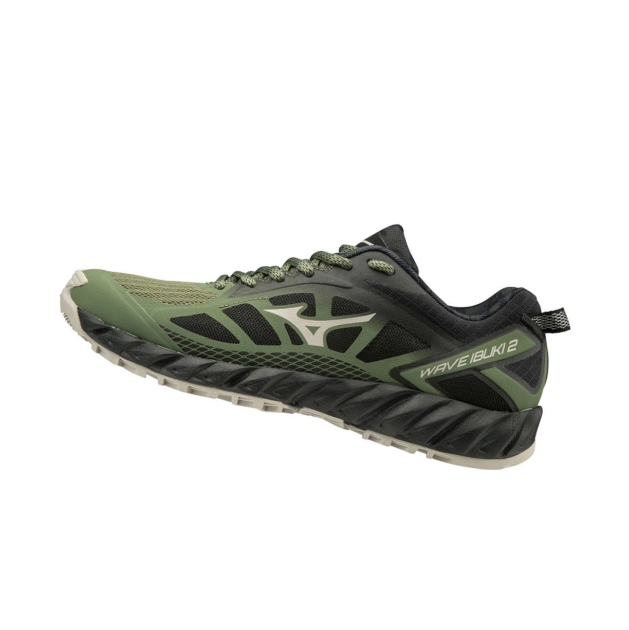 Green/Black/Silver Mizuno Wave Ibuki 2 Women\'s Trail Running Shoes | 814-FTPJUB