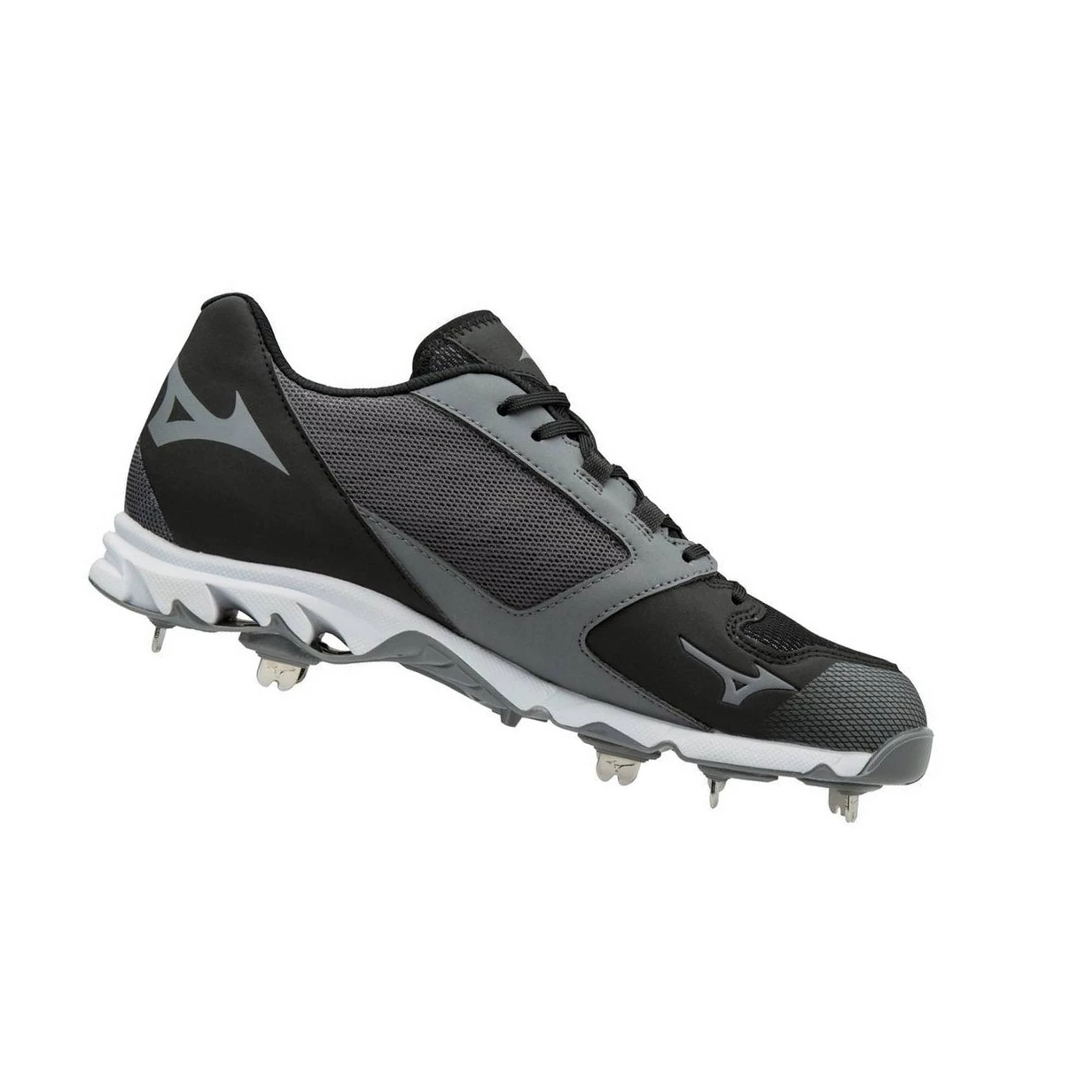 Grey/Black Mizuno 9-spike Dominant 2 Low Metal Men's Baseball Cleats | 320-FWESRH