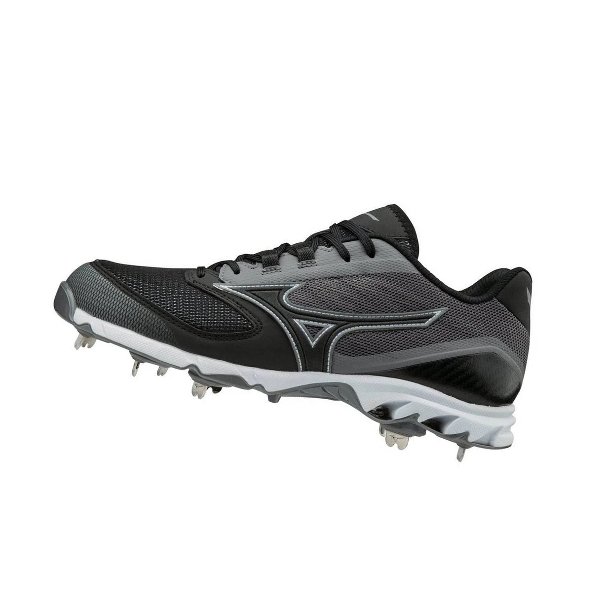 Grey/Black Mizuno 9-spike Dominant 2 Low Metal Men\'s Baseball Cleats | 320-FWESRH