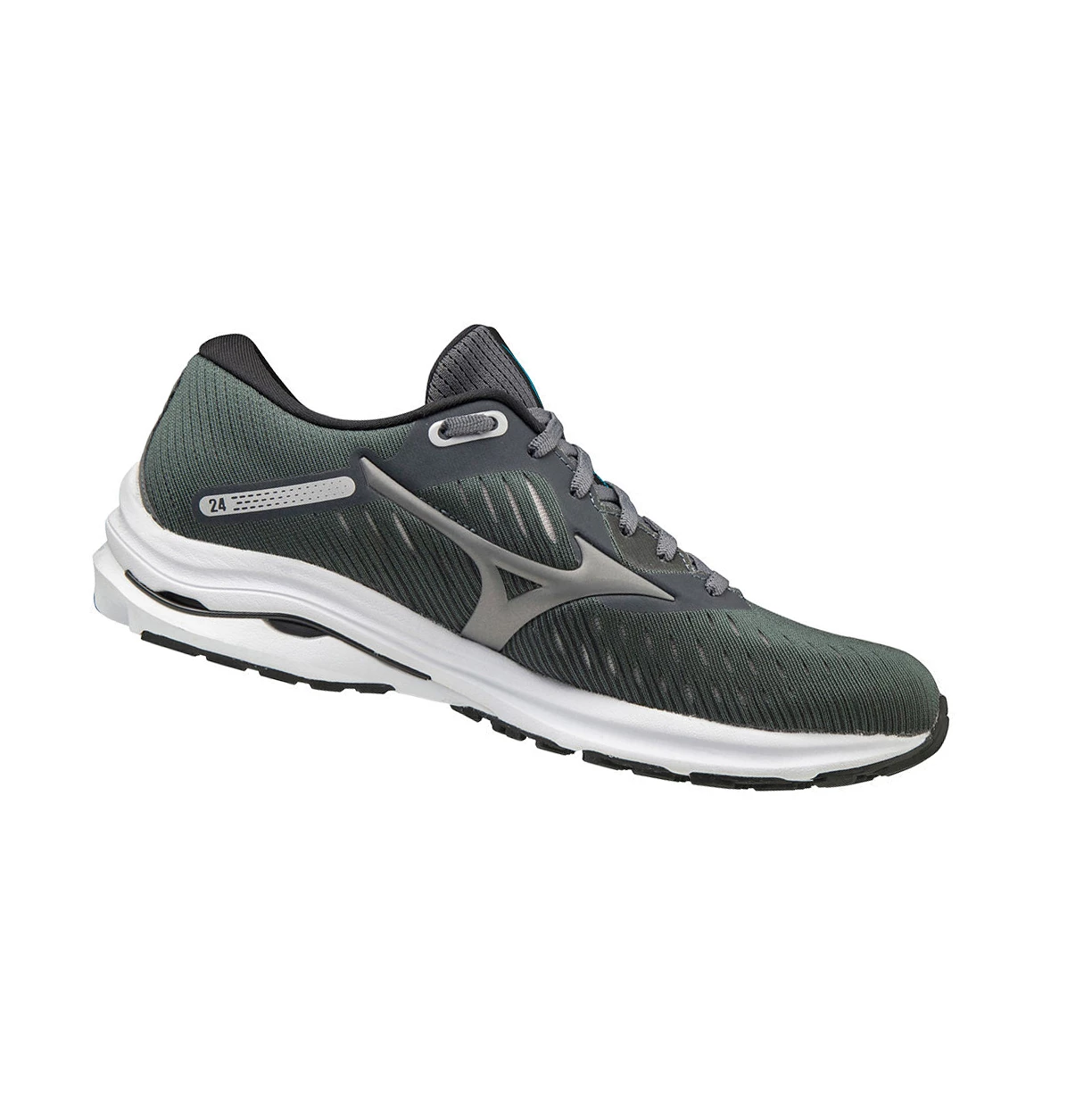 Grey/Blue Mizuno Wave Rider 24 Women's Running Shoes | 429-NGOLSF