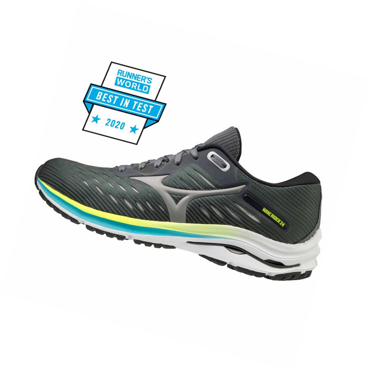 Grey/Blue Mizuno Wave Rider 24 Women\'s Running Shoes | 429-NGOLSF