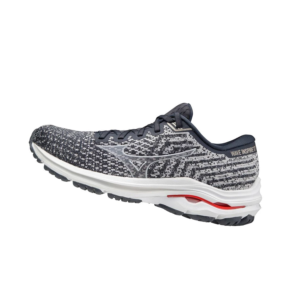 Grey Mizuno Wave Inspire 17 Waveknit D (Wide) Women\'s Running Shoes | 927-NMUKQH