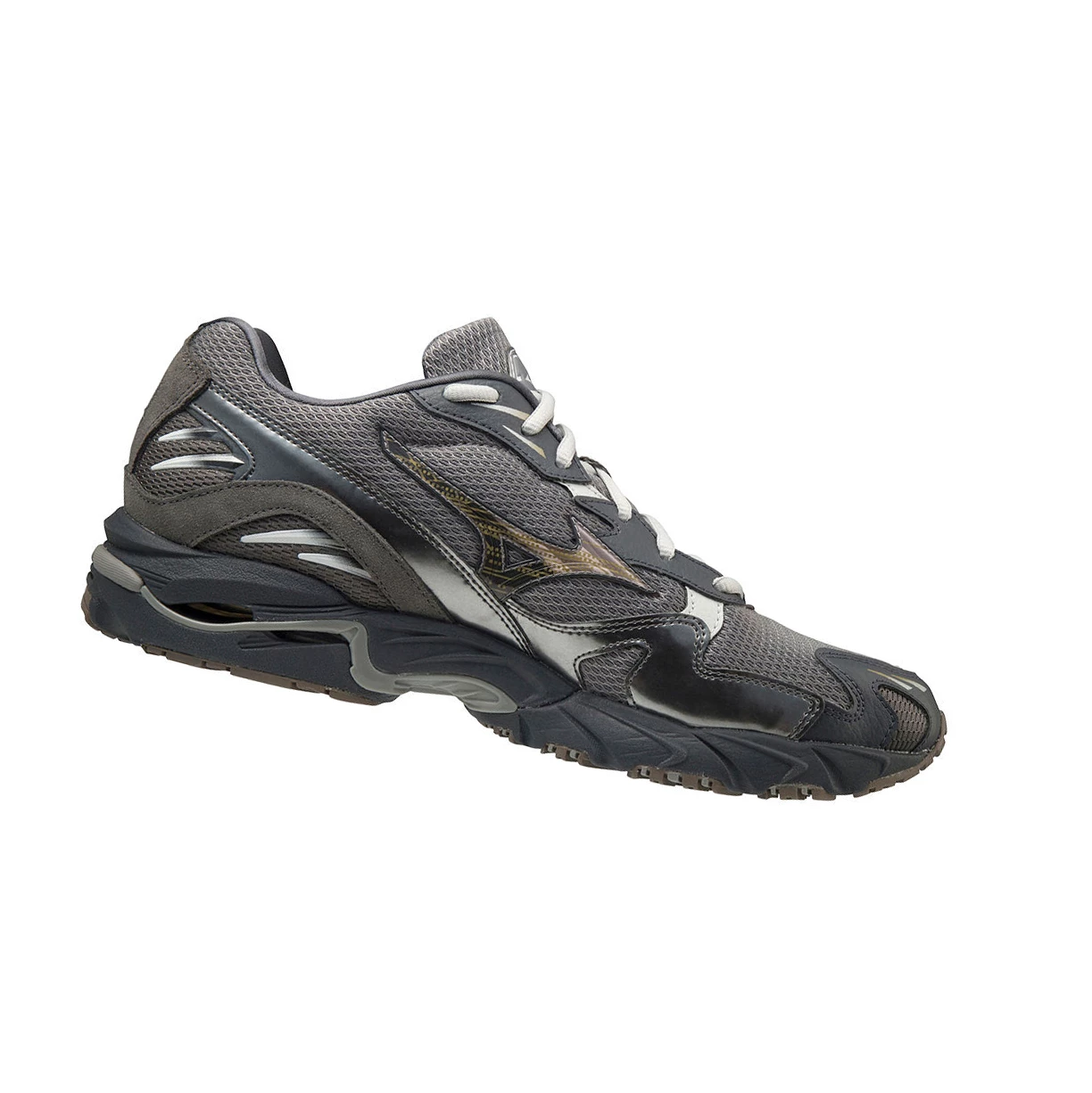 Grey Mizuno Wave Rider 10 Men's Trainers | 692-LFIKOD