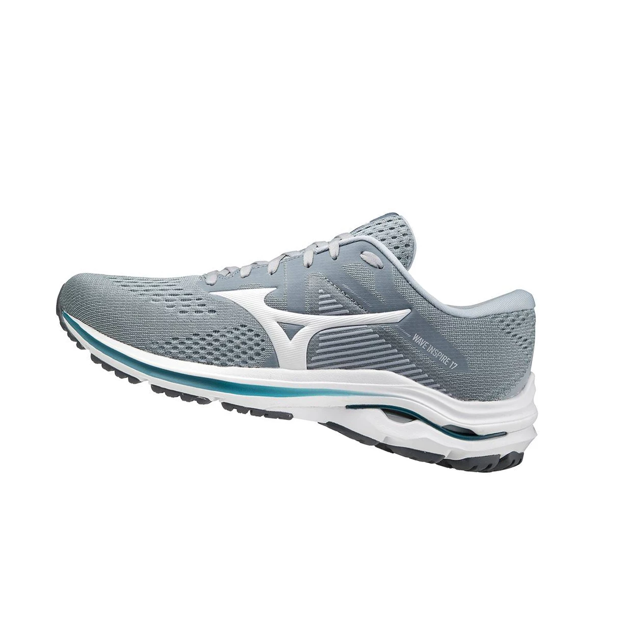 Grey/White Mizuno Wave Inspire 17 Men\'s Running Shoes | 314-CVMTJD