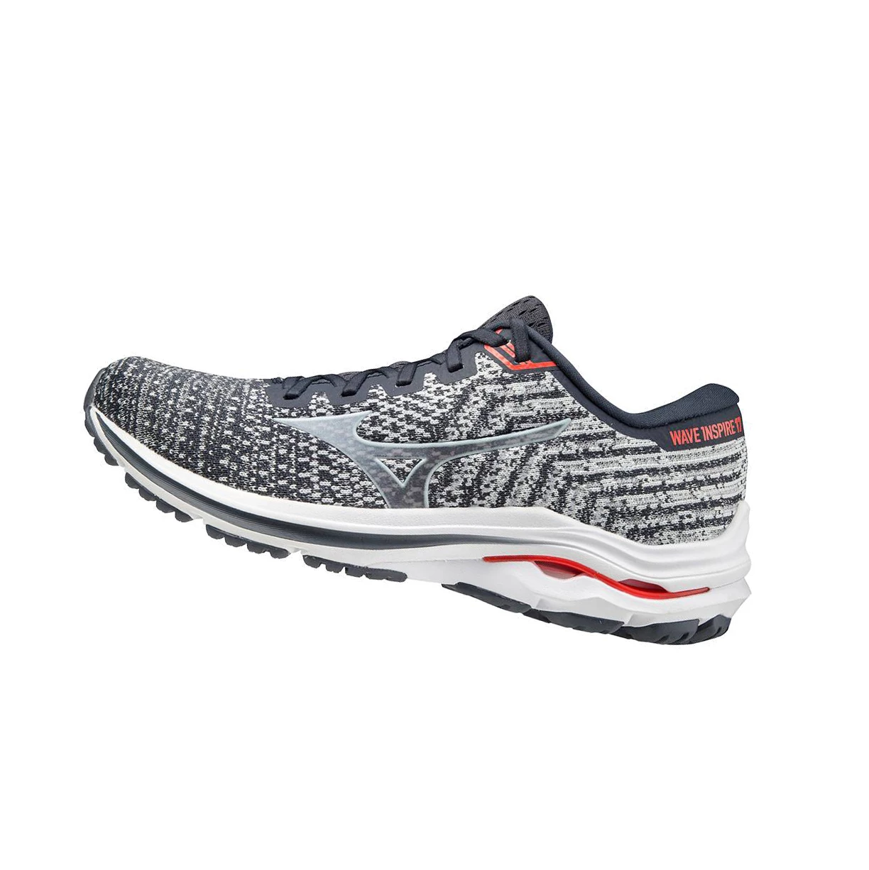 Grey/White Mizuno Wave Inspire 17 Waveknit 2e (Wide) Men\'s Running Shoes | 013-SMAGFZ