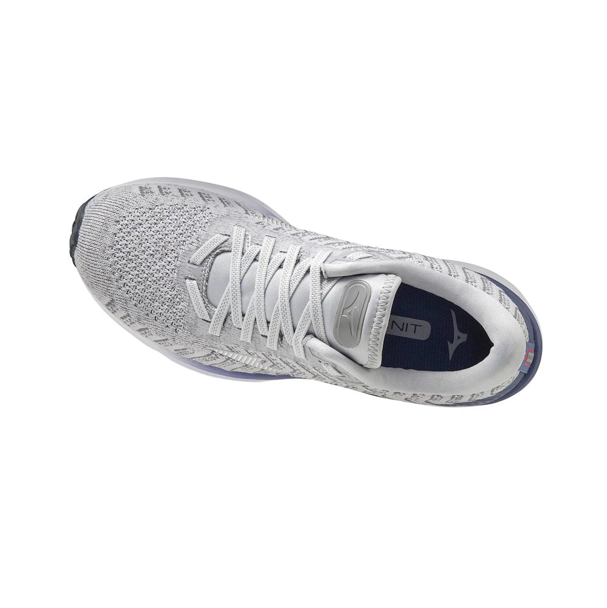 Grey/White Mizuno Wave Rider 24 Waveknitﾙ Women's Running Shoes | 950-XHMASY