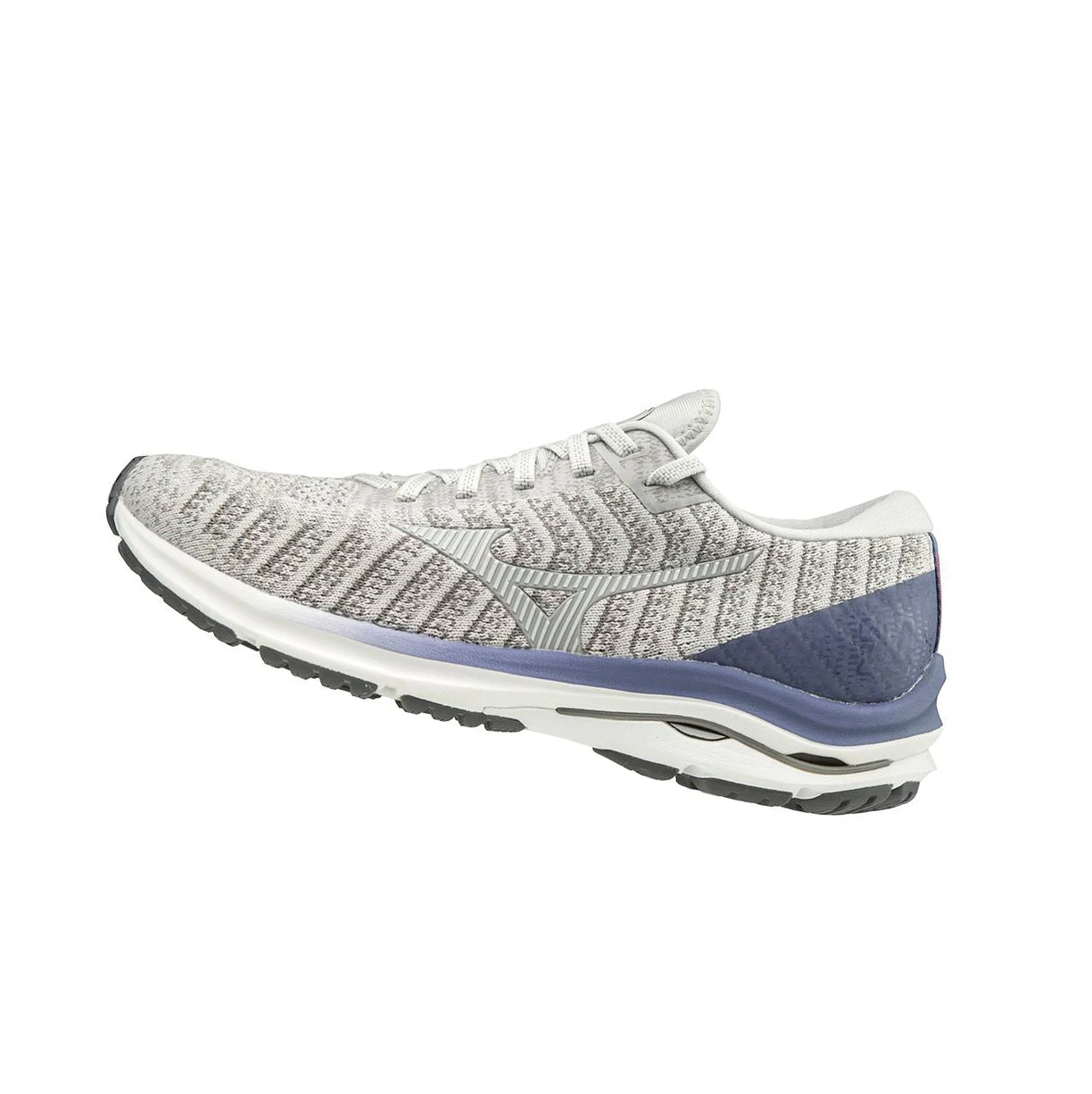 Grey/White Mizuno Wave Rider 24 Waveknitﾙ Women\'s Running Shoes | 950-XHMASY