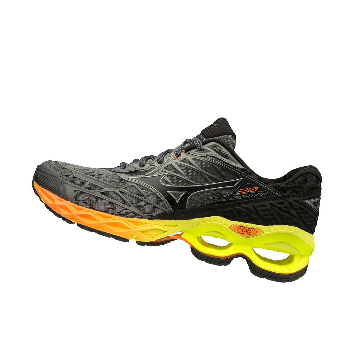 Grey/Yellow Mizuno Wave Creation 20 Men\'s Running Shoes | 768-WMPFLS