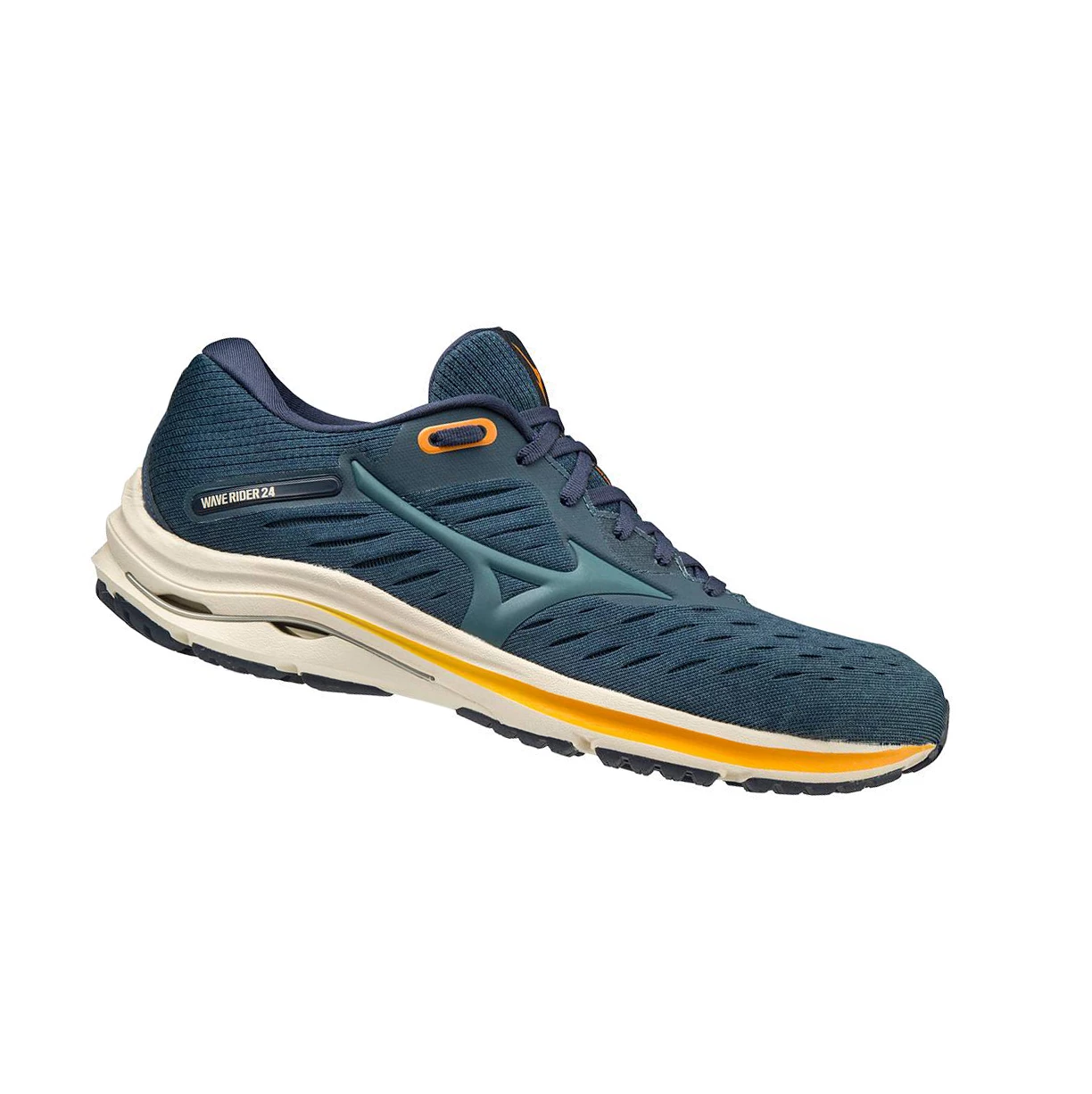 Indigo Mizuno Wave Rider 24 Men's Running Shoes | 769-HTWNVC