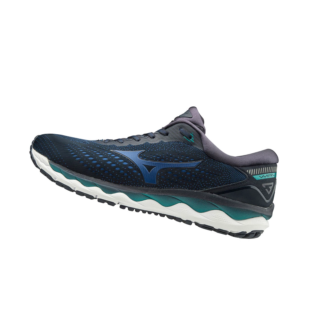 Navy/Blue Mizuno Wave Sky 3 Men\'s Running Shoes | 912-KGWJNO