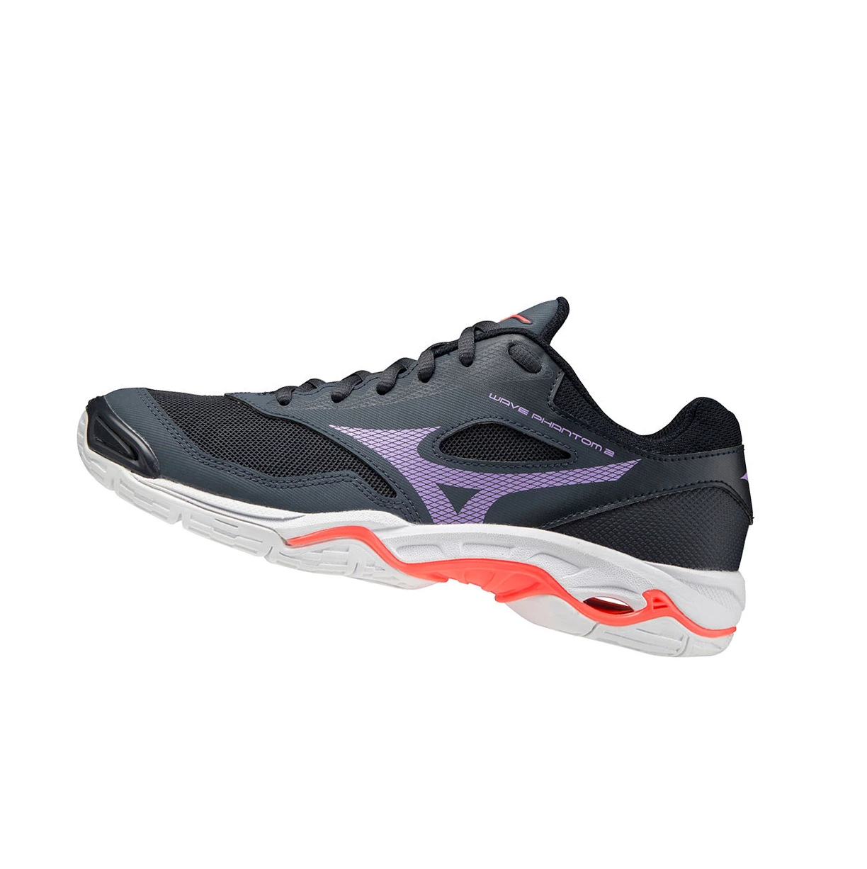 Navy/ Coral Mizuno Wave Phantom 2 Women\'s Handball Shoes | 143-NSCUYP