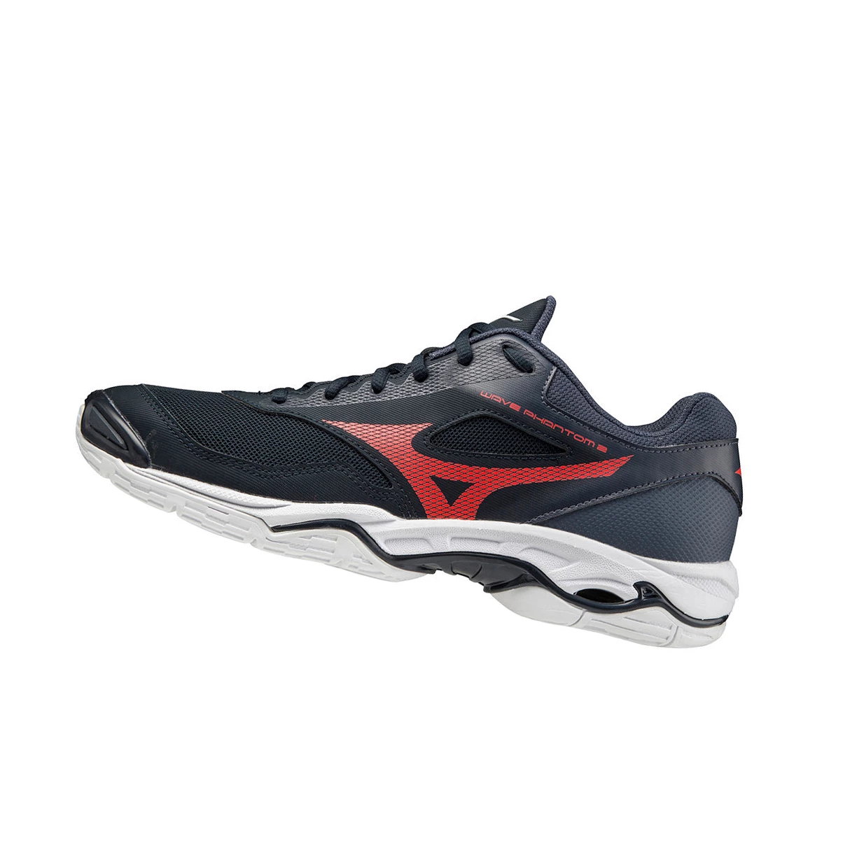 Navy/Red/Black Mizuno Wave Phantom 2 Men\'s Handball Shoes | 902-DWHNYR