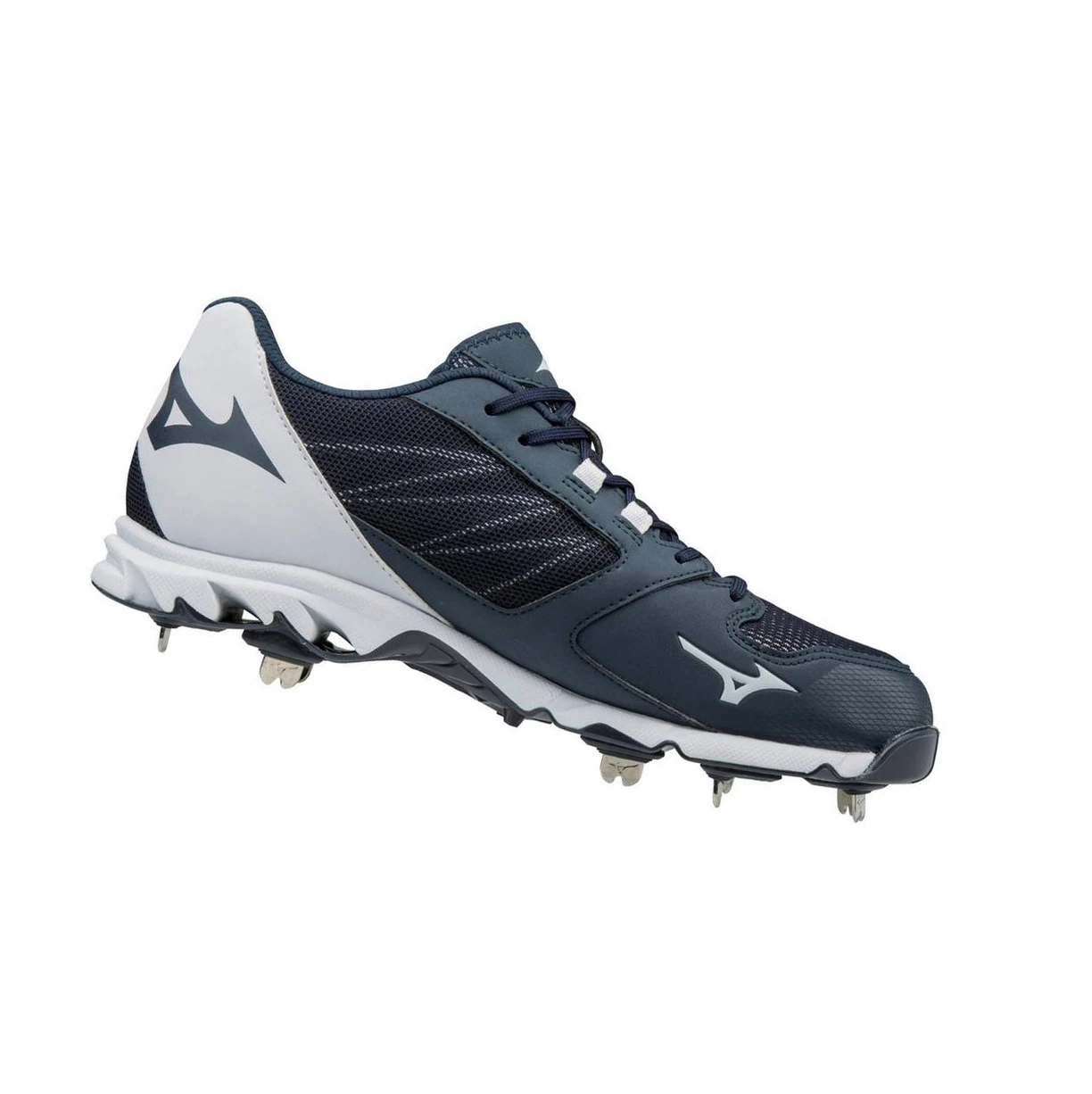 Navy/White Mizuno 9-spike Dominant 2 Low Metal Men's Baseball Cleats | 861-CFSGHB