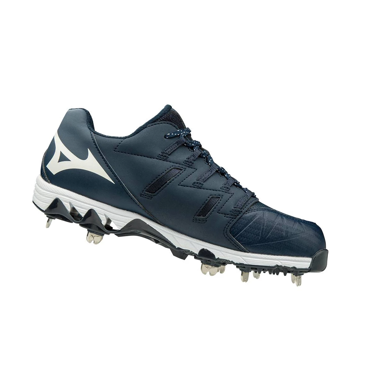 Navy/White Mizuno 9-spike Swift 6 Low Metal Women's Softball Cleats | 073-SXLKHF