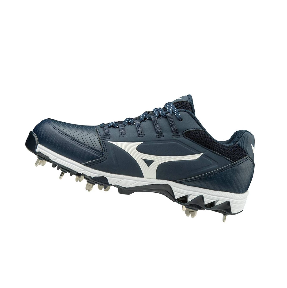 Navy/White Mizuno 9-spike Swift 6 Low Metal Women\'s Softball Cleats | 073-SXLKHF