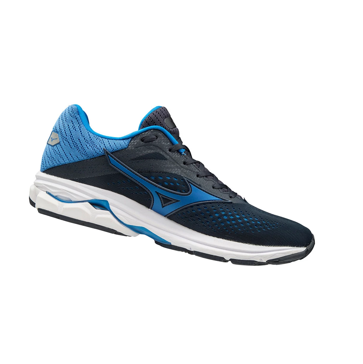 Navy/ White Mizuno Wave Rider 23 Men's Running Shoes | 470-PXVNKQ