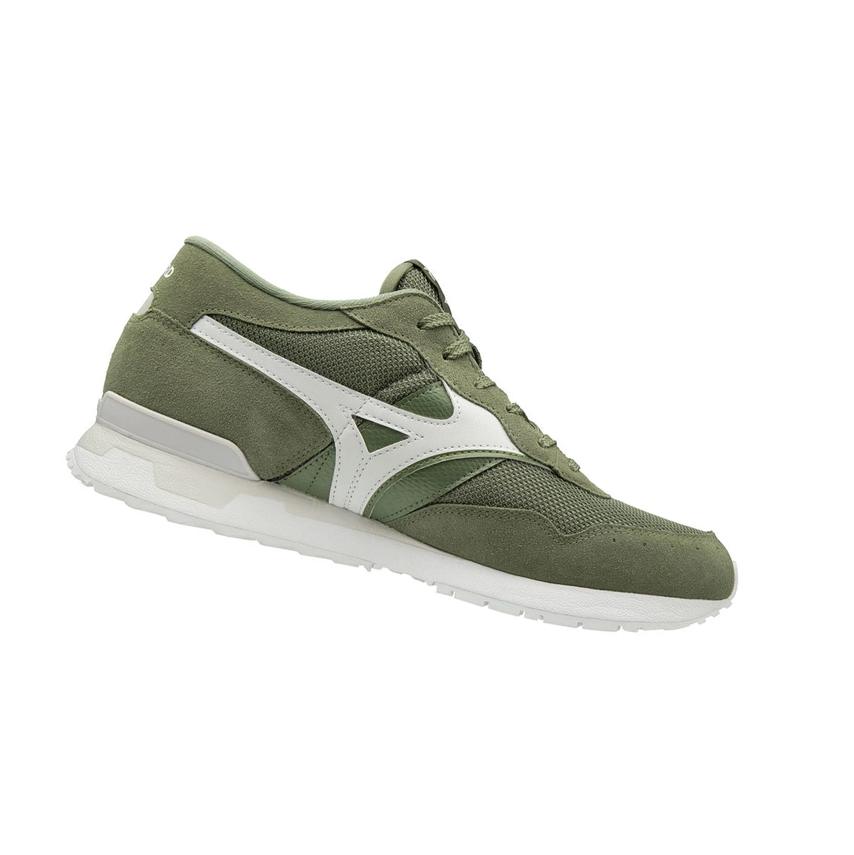 Olive/White Mizuno Genova 87 Men's Trainers | 276-TNKCWP