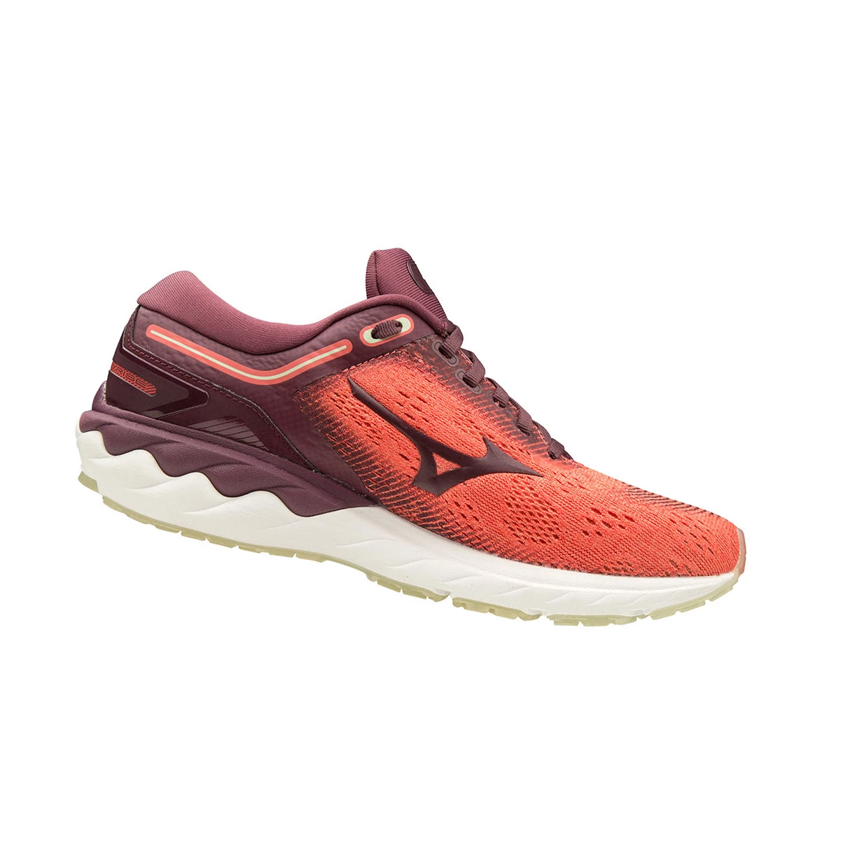 Orange/Burgundy Mizuno Wave Skyrise Women's Running Shoes | 059-EDRCAG