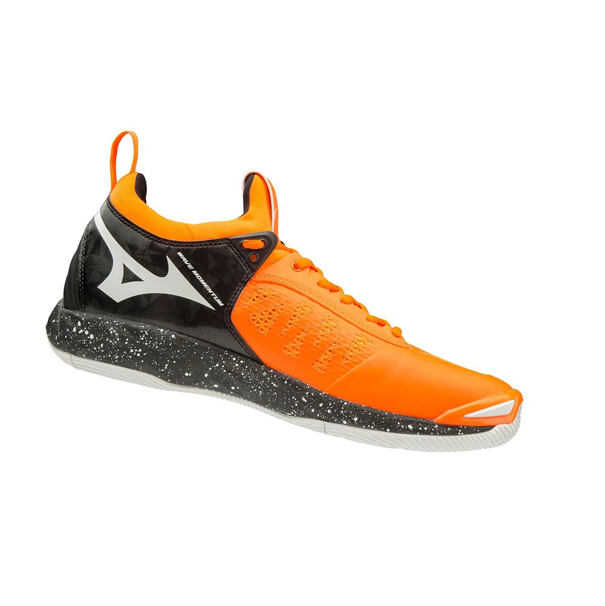 Orange/White/Black Mizuno Wave Momentum Women's Volleyball Shoes | 697-ZPUODS