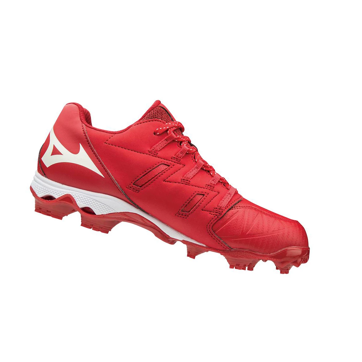 Red/White Mizuno 9-spike Advanced Finch Elite 4 Tpu Molded Women's Softball Cleats | 781-ZDUMTS