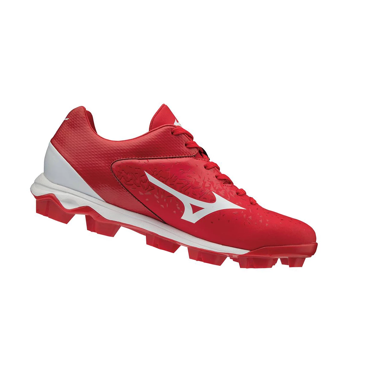 Red/White Mizuno Select Nine Tpu Low Molded Men's Baseball Cleats | 912-DUBTJW