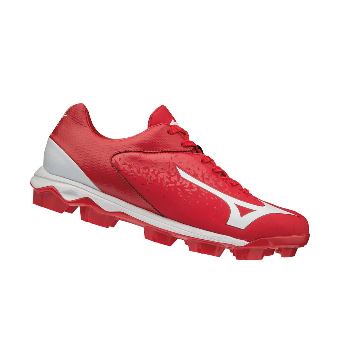 Red/White Mizuno Select Nine Tpu Low Molded Men's Baseball Cleats | 912-DUBTJW