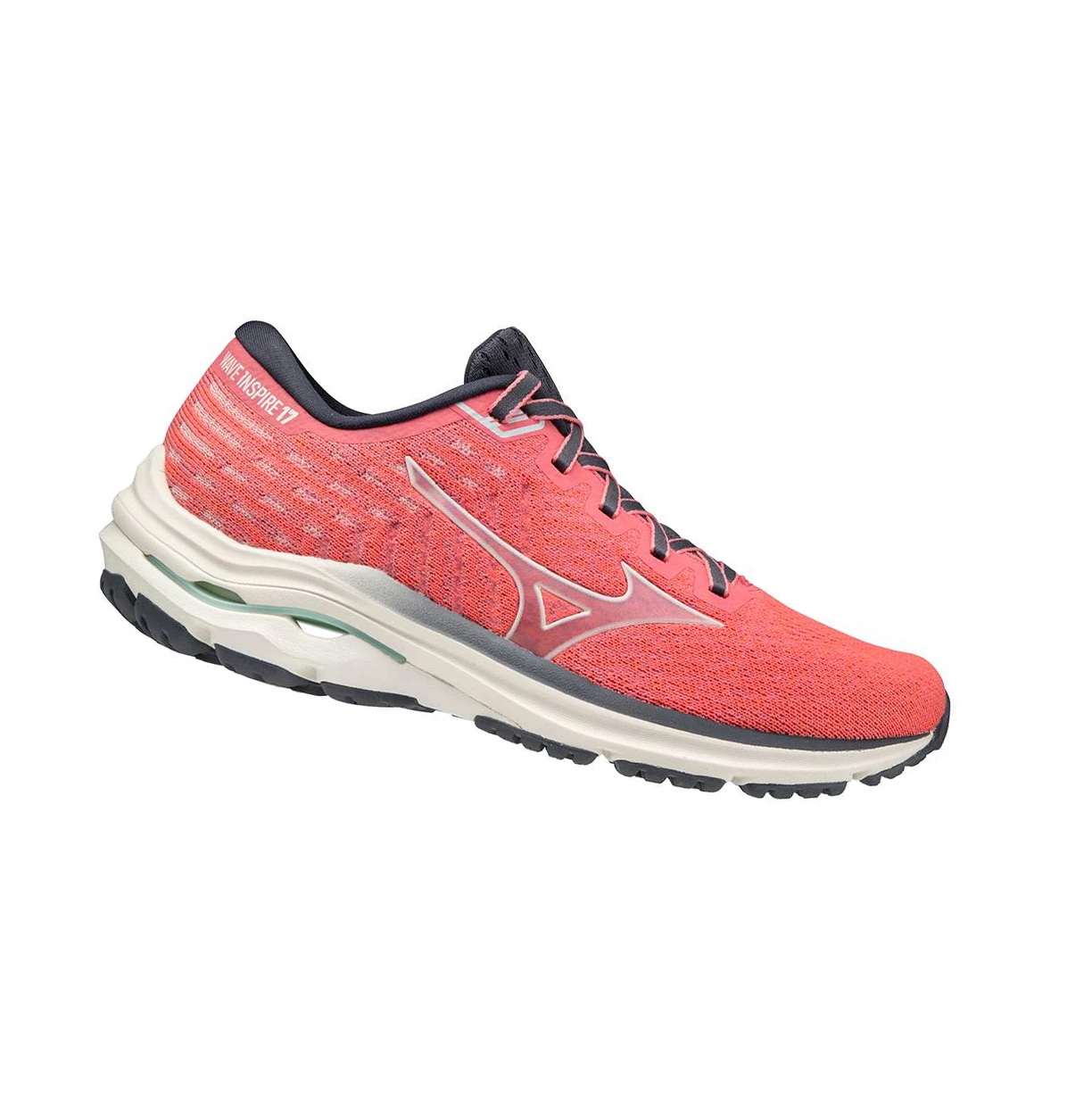 Red/White Mizuno Wave Inspire 17 Waveknit Women's Running Shoes | 873-NQTOHA