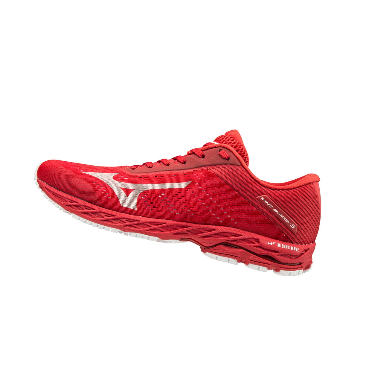 Red/White Mizuno Wave Shadow 3 Men\'s Running Shoes | 392-GFVDBY