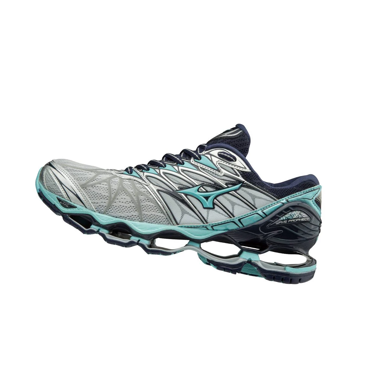 Silver/Light Turquoise Grey Mizuno Wave Prophecy 7 Women\'s Running Shoes | 049-CTHXRB