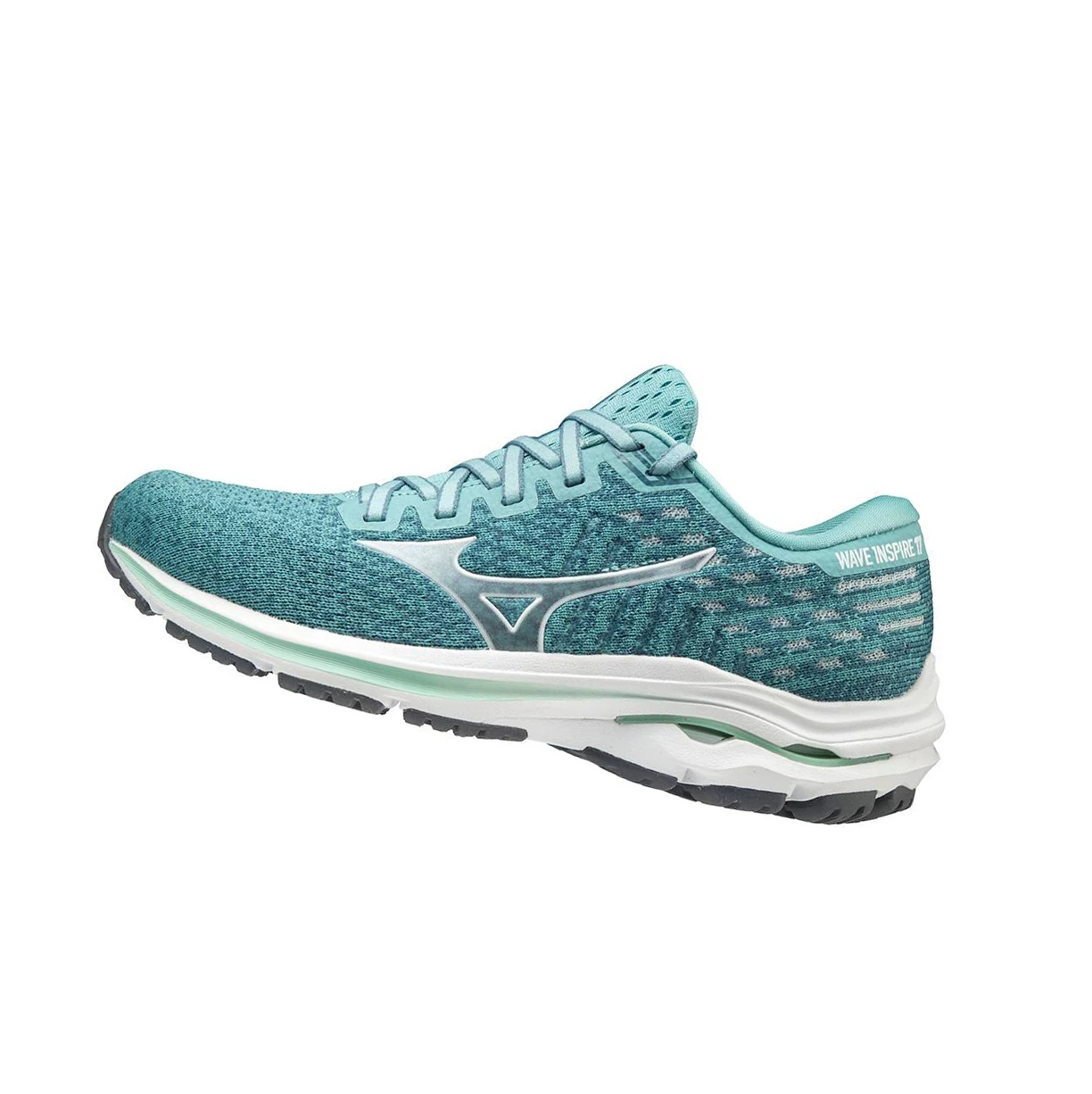 Turquoise/White Mizuno Wave Inspire 17 Waveknit Women\'s Running Shoes | 407-PDACRI