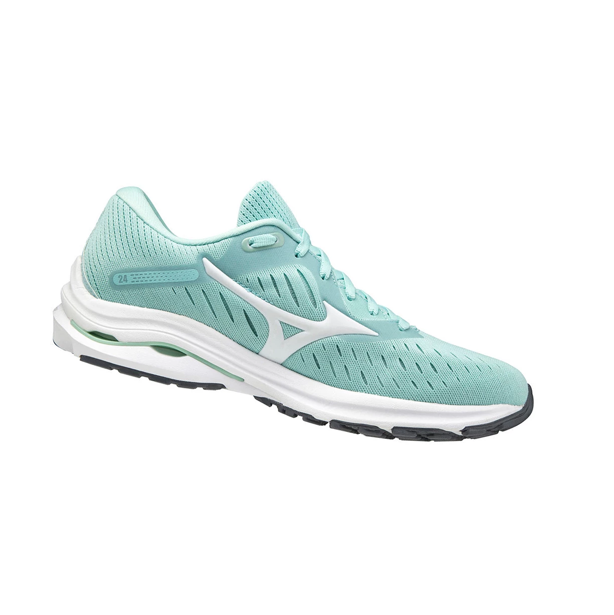 Turquoise/White Mizuno Wave Rider 24 Women's Running Shoes | 479-NCESRP